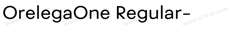 OrelegaOne Regular字体转换